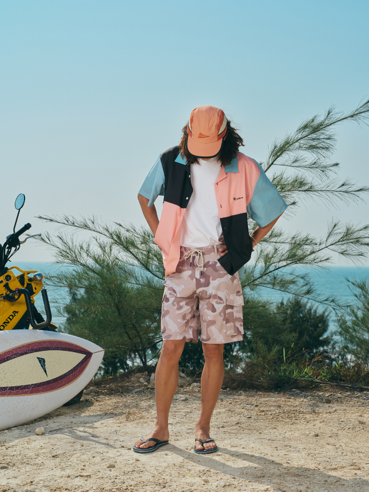 CHILLHANG Retro Colorblock Cuba Shirt - Unisex - Snowears- T-Shirts