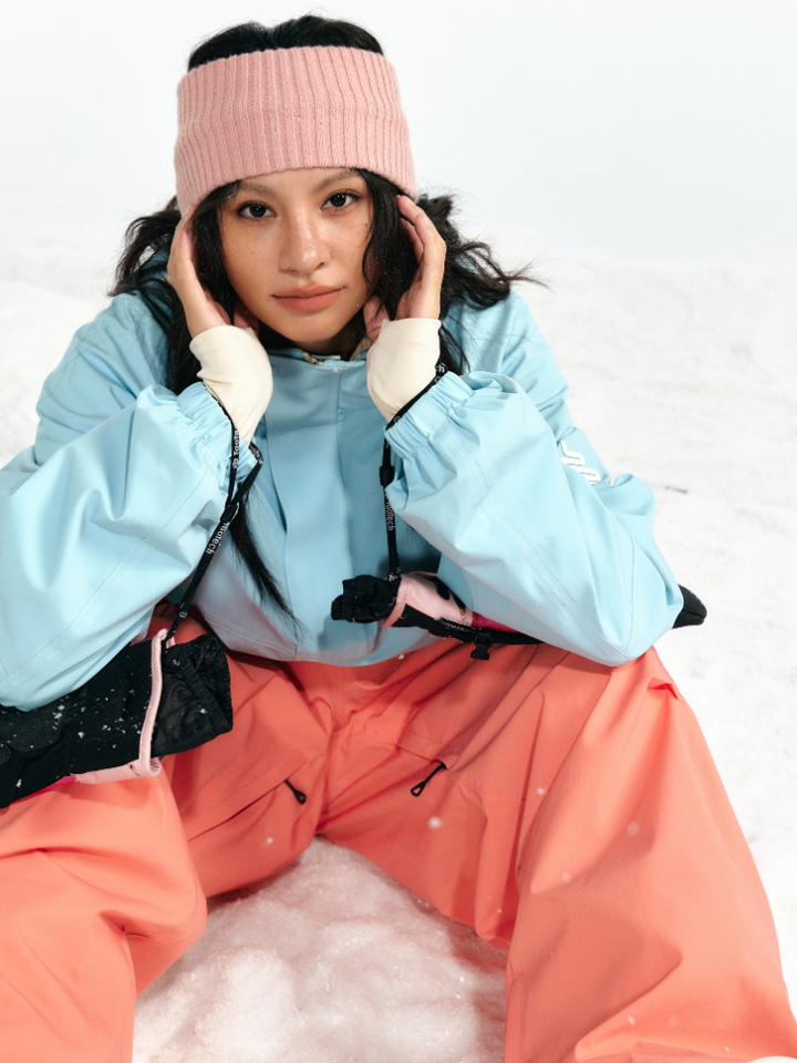 LITAN Coral Pink Cargo Snow Pants - Women's - Snowears