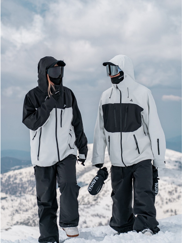 Black and white ski outfit discount