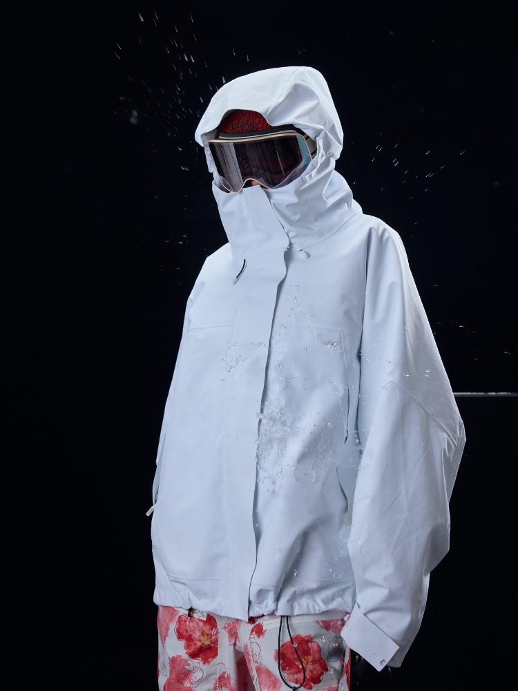 Hellystudio Elemental White 3L Snow Jacket - Unisex - Snowears- Ski/Snowboard Jackets