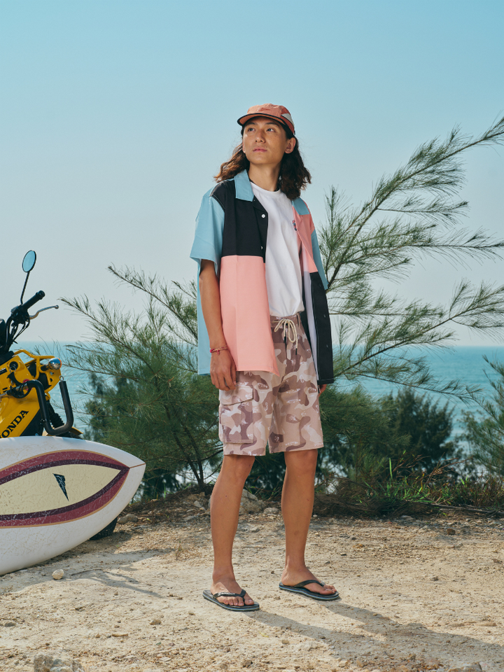 CHILLHANG Retro Colorblock Cuba Shirt - Unisex - Snowears- T-Shirts
