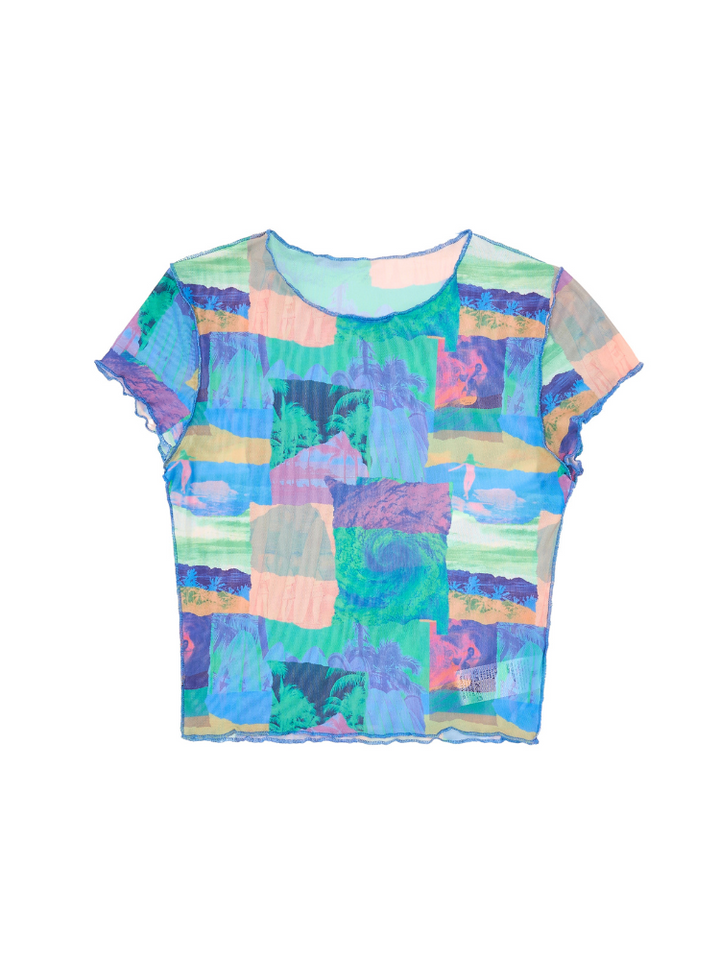 CHILLHANG Sunkissed Y2K Mesh Tee - Women's - Snowears- T-Shirts