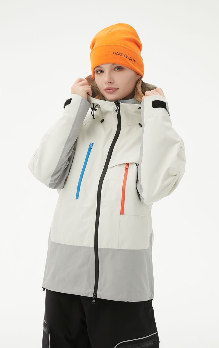 RandomPow 3L Alpha Shell Jacket - Unisex White RandomPow | Snowears.com