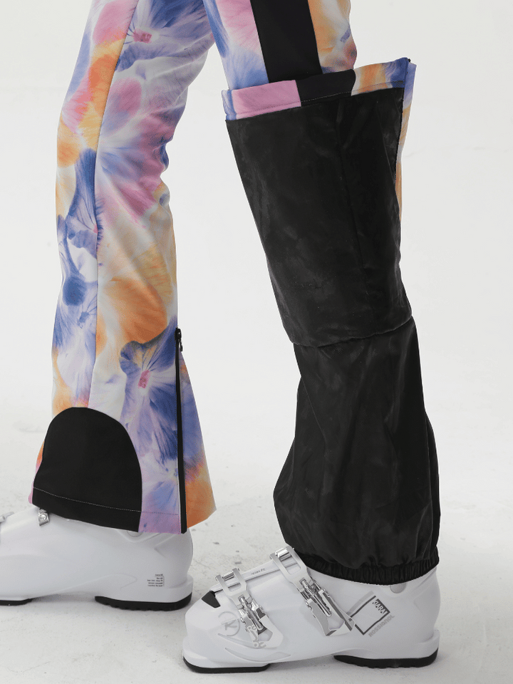 Gsou Snow Tie Dye Slim Ski Jumpsuit - Women‘s - Snowears- One-piece ski suits