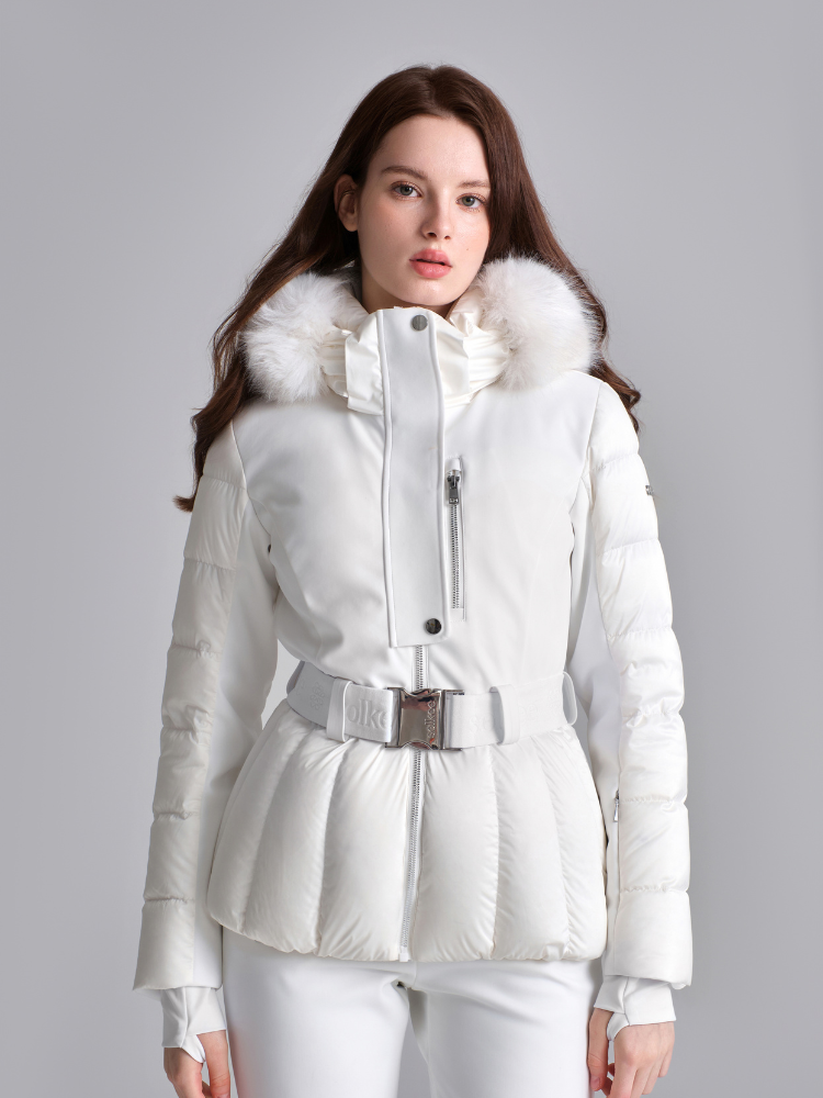 Solkee Petal Fluff Down Jacket – Women’s White Solkee | Snowears.com