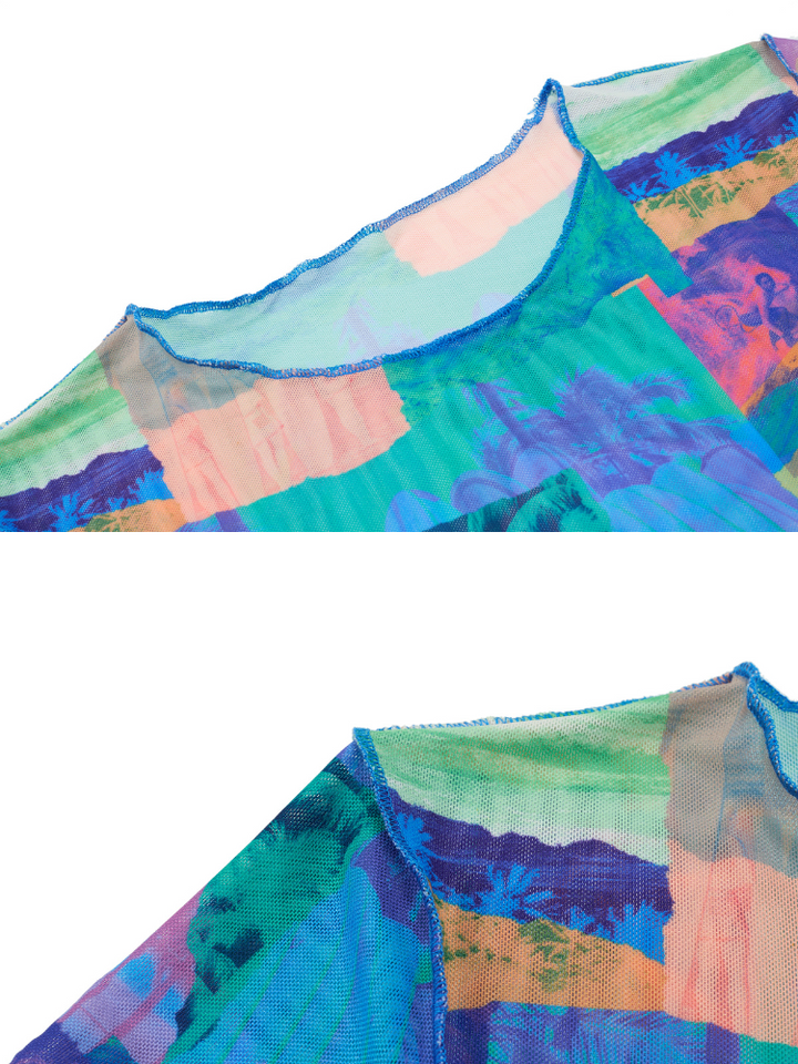 CHILLHANG Sunkissed Y2K Mesh Tee - Women's - Snowears- T-Shirts