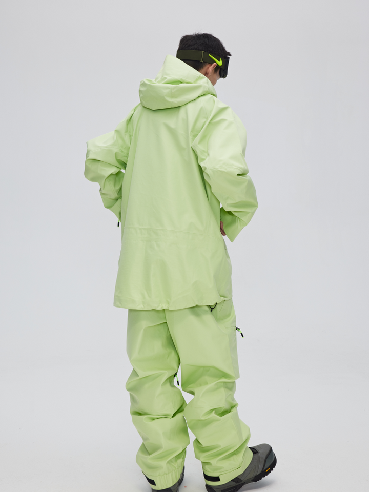Yetisnow Unisex Green Bib Pants - Snowears-snowboarding skiing jacket pants accessories