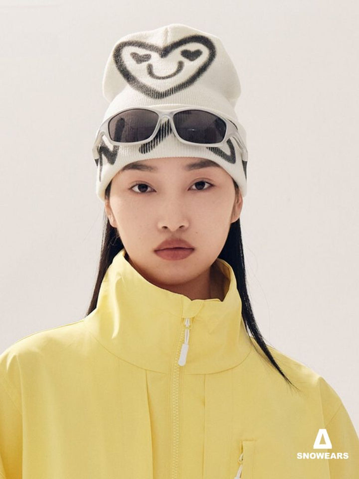 NIS Winter Heart Shaped Knitted Beanie - Snowears-snowboarding skiing jacket pants accessories