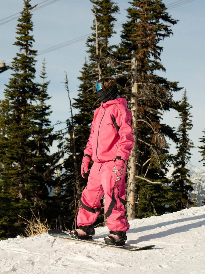 Tolasmik TK PRO+ Printed Stitching Pink Snow Suit - Snowears-snowboarding skiing jacket pants accessories