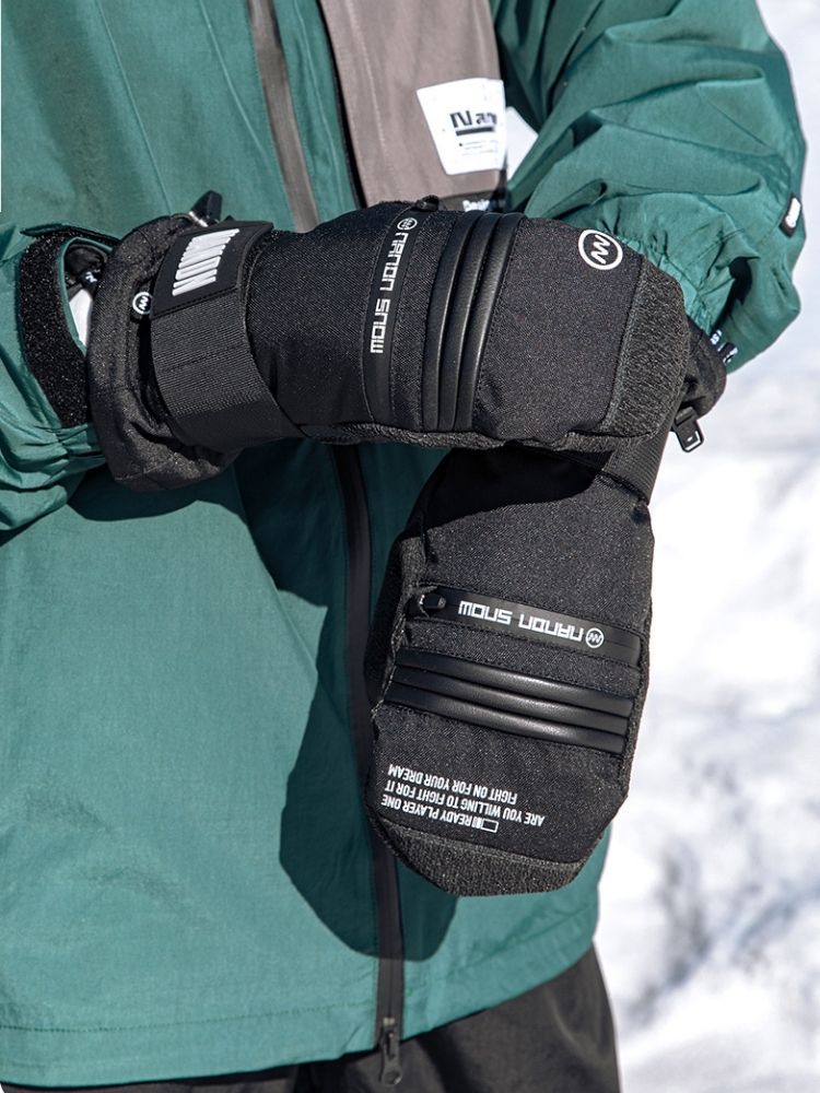 NANDN WristGuard Pro KEVLAR Snowboarder Mitten - Snowears- Gloves & Mittens