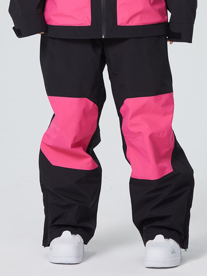 Searipe 3L Shield Patchwork Pink Shell Suit - Snowears-snowboarding skiing jacket pants accessories