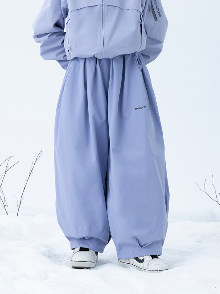 MOLOCOSTER バギー スキーフリースプルオーバー M Baggy Ski Pants | Oversized Snow Pants | Snowears