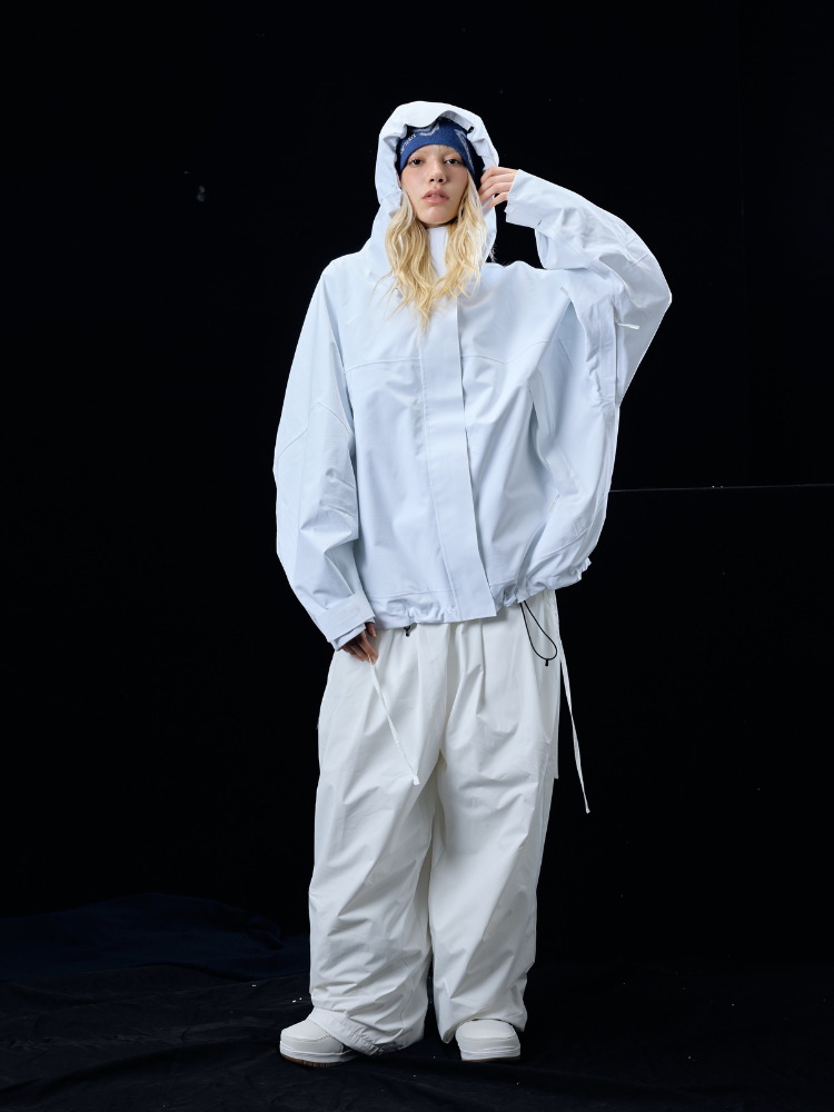 Hellystudio Elemental White 3L Snow Jacket - Unisex - Snowears- Ski/Snowboard Jackets