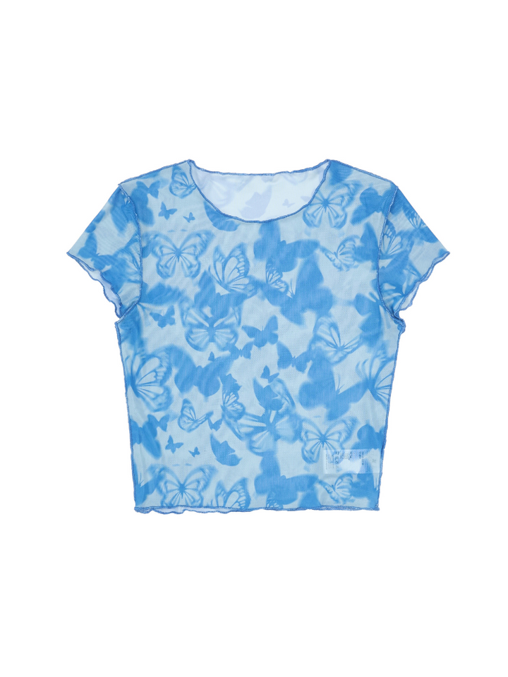 CHILLHANG Sunkissed Y2K Mesh Tee - Women's - Snowears- T-Shirts
