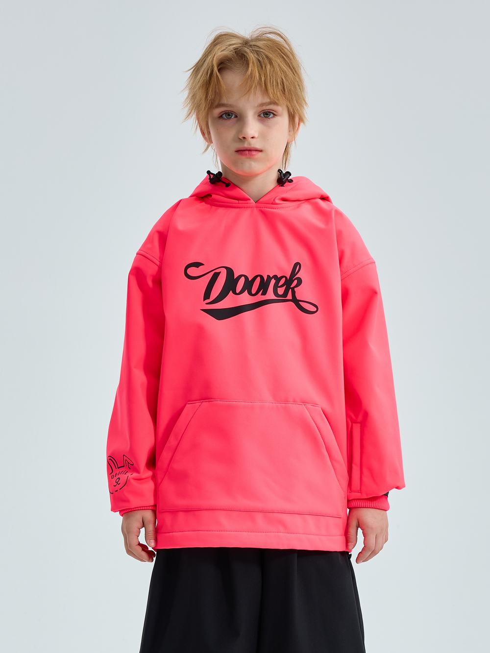 Doorek Kids Bunny Ear 3L Snow Hoodie Rose Pink Doorek | Snowears.com