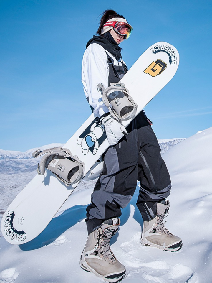 NIS Colorblock Baggy Snow Bibs - Snowears-snowboarding skiing jacket pants accessories