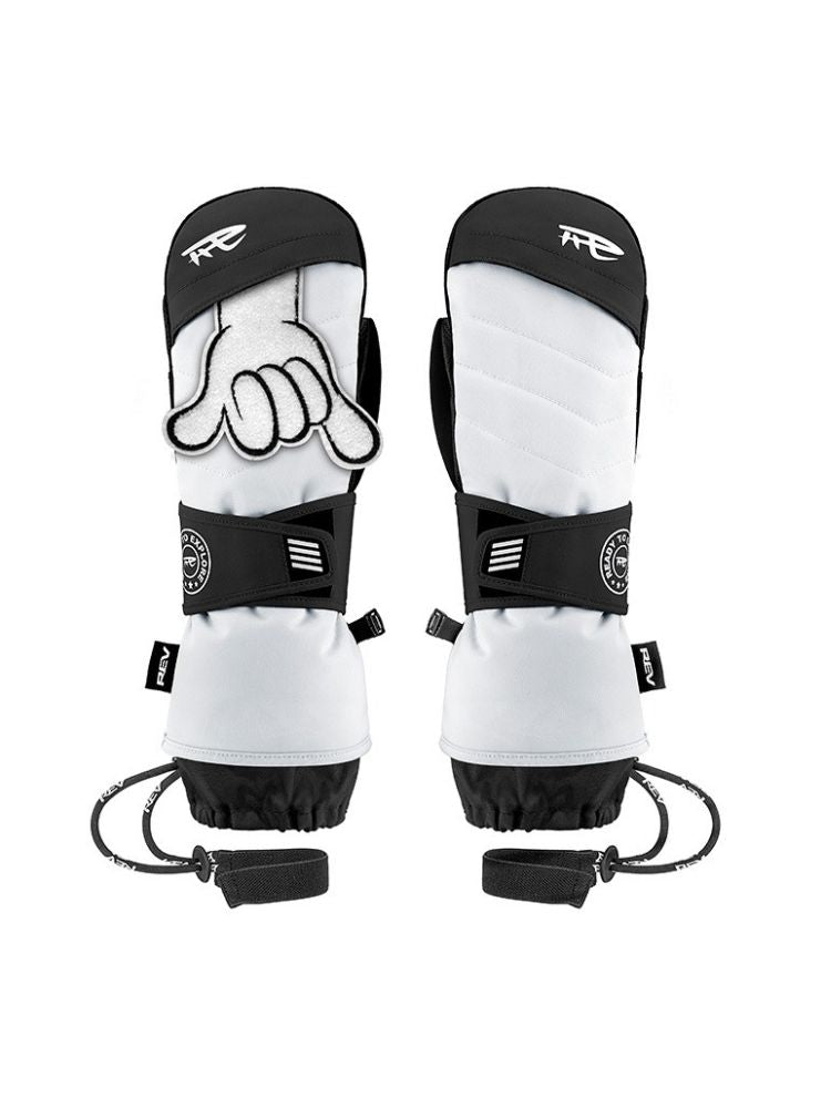 REV Bounce-X 3M Thinsulate Thermal Mittens White REV | Snowears.com