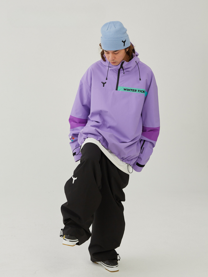 Winter Ticket Violet Oversized Snow Jacket - Unisex - Snowears- Ski/Snowboard Jackets