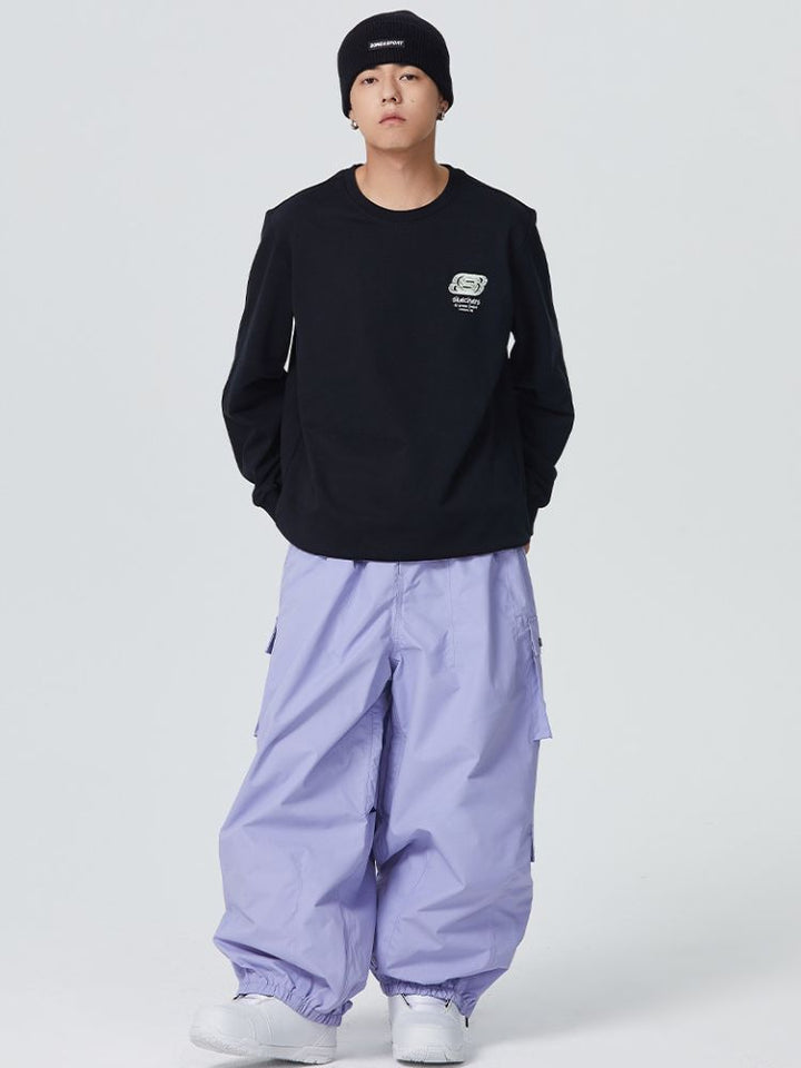 Searipe 3L Monochrome Baggy Cargo Pants - Women's - Snowears- snow pants