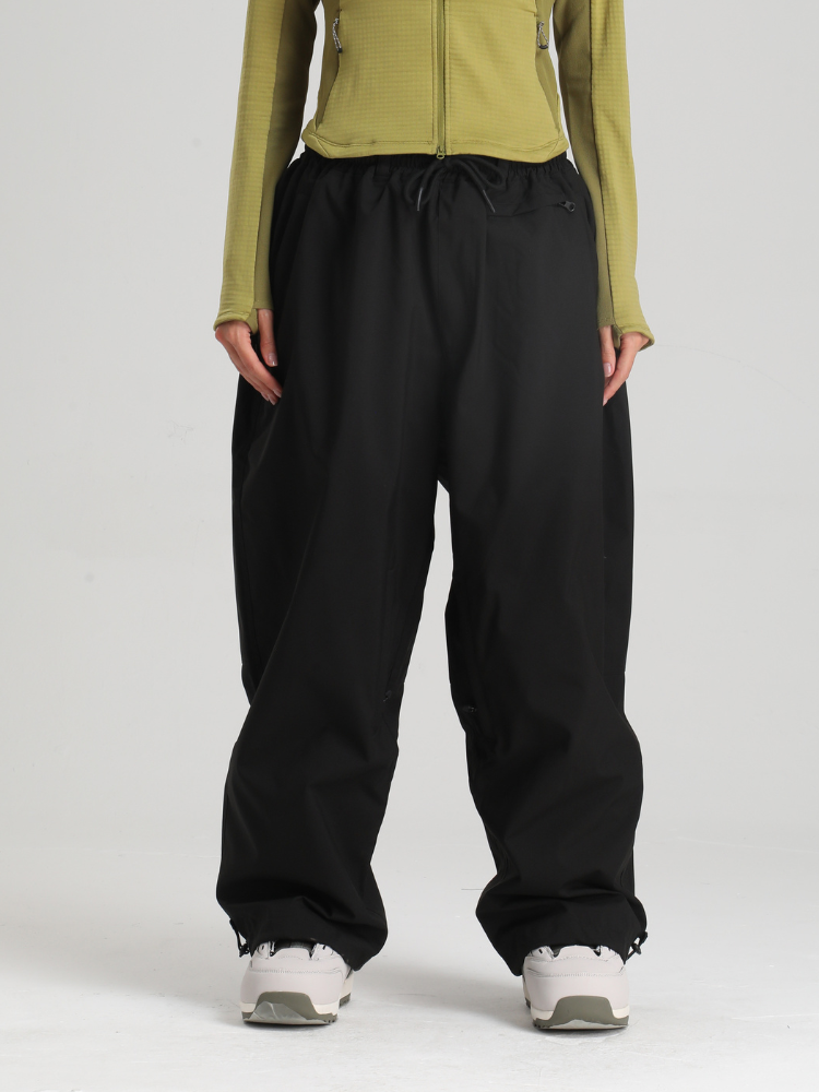 Gsou Snow Sleek Baggy Snow Pants – Women's Black Gsou Snow | Snowears.com