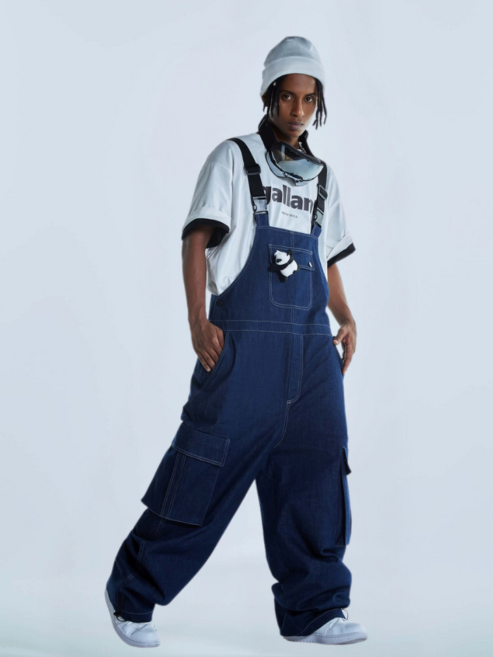 RenChill Panda Jeans Baggy Style Bibs - Unisex - Snowears- bibs