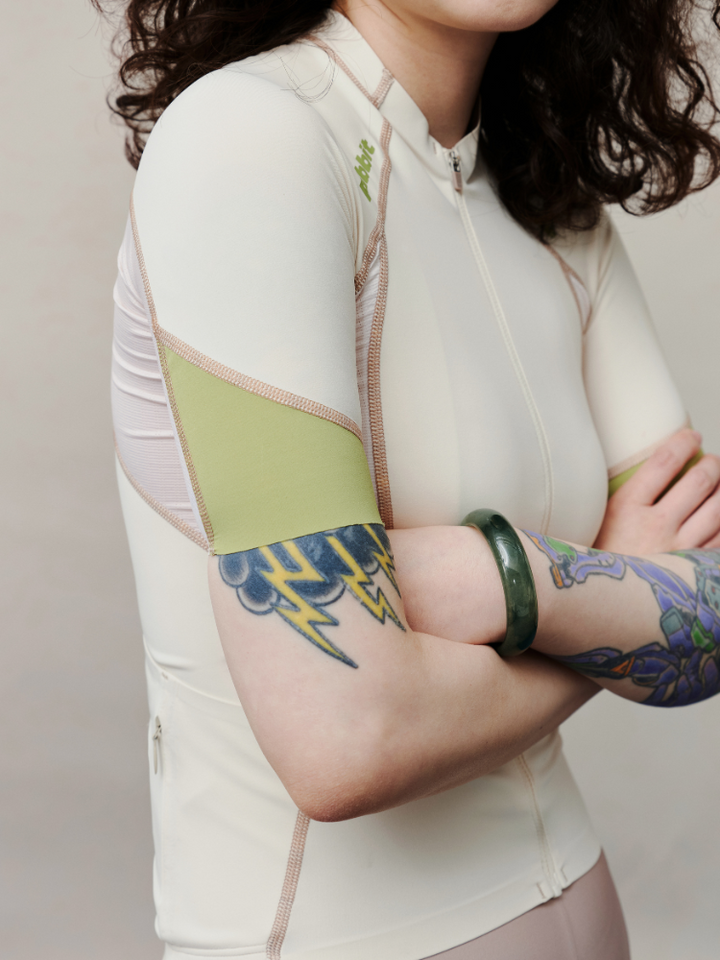 TurtleRabbit Sand & Olive Cycling Jersey - Women's - Snowears- T-Shirts