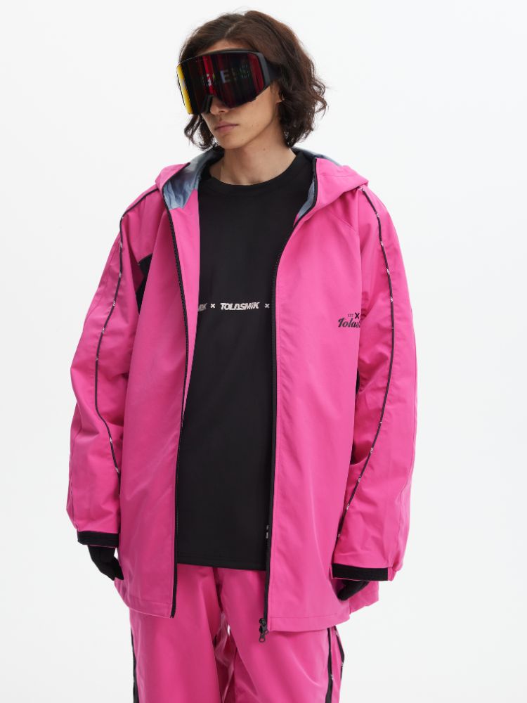 スノージャケットlady's-S(matador)pink Tolasmik Pink Ski Jacket | Baggy Snowboard Jacket for Women | Pro