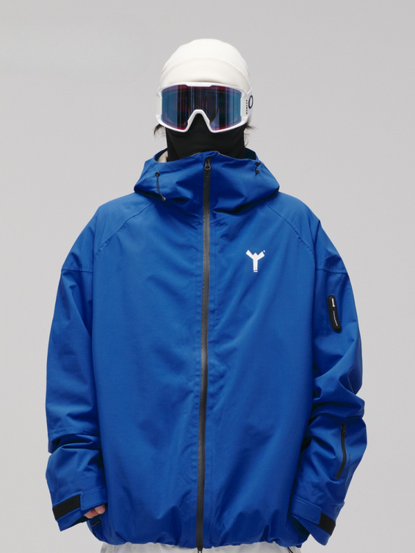 Winter Ticket RECCO® Klein Blue Baggy Ski Jacket - Unisex - Snowears