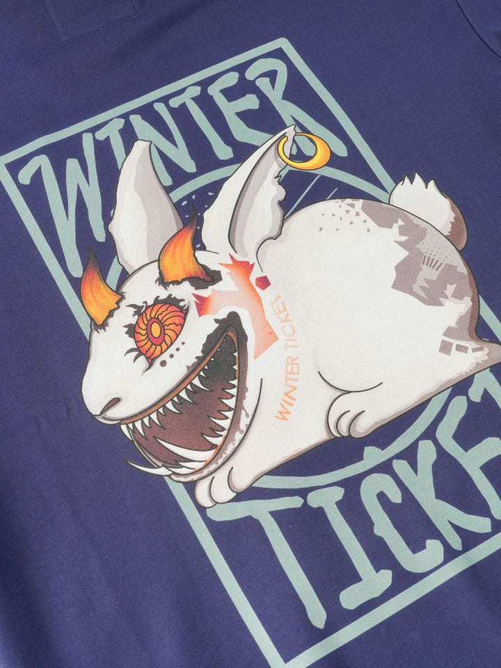 Winter Ticket Printed Fleece Ski Snowboard Hoodie - Unisex - Snowears- Hoodies & Sweaters