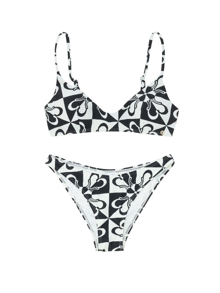 CHILLHANG Forest Flower Print Bikini Set 2 Piece Swimsuit