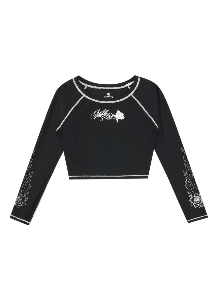 CHILLHANG Classic UPF50+ Surf Long Sleeve Rash Guard - Women's - Snowears- T-Shirts
