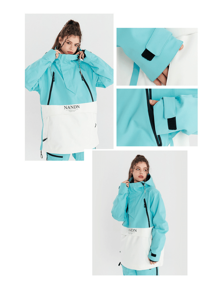 NANDN Insulated Colorblock Hood Jacket - US Only - Snowears- Jackets