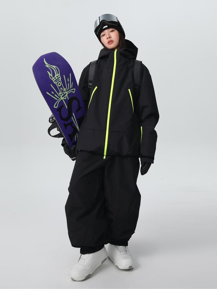 Searipe Pro 3L Freeride Snow Suit – Women's Black Searipe | Snowears.com