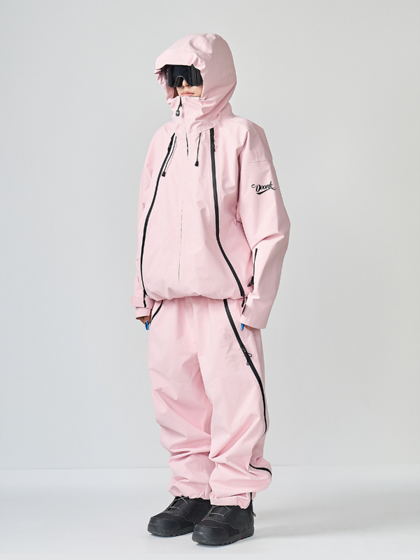Doorek GlideFlow Shell Baggy Ski Suit - Unisex Light Pink Doorek | Snowears.com