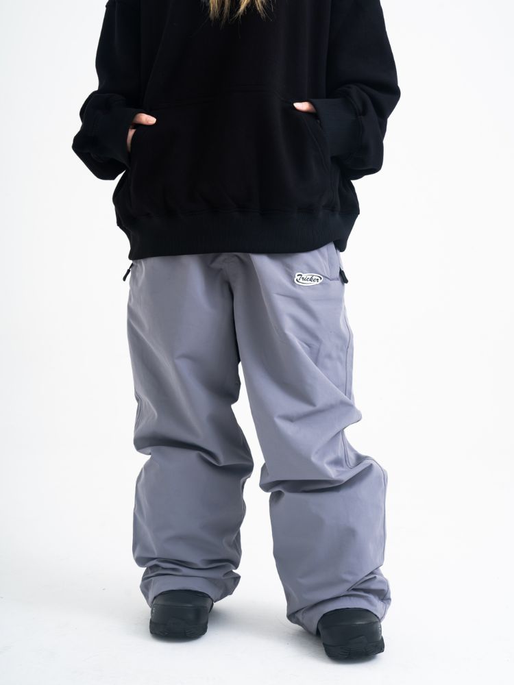 TRICKER Grey Baggy Snow Pants - Women's TRICKER | Snowears.com