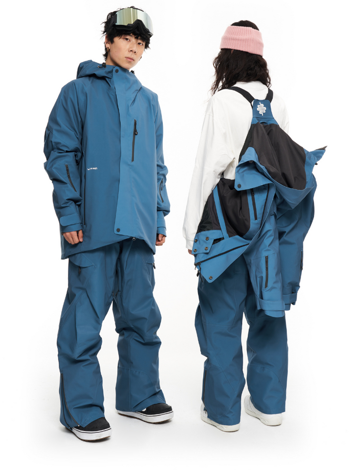 LITAN Gradient Color Mountain Snow Pants - US Only - Snowears- bib pants