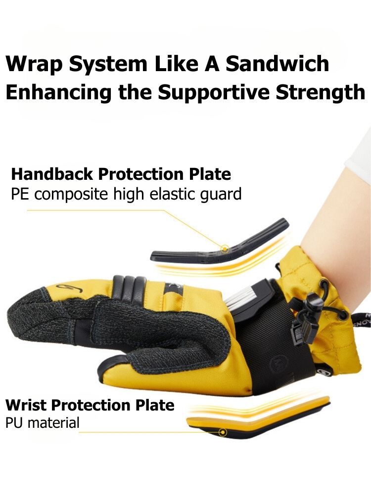 NANDN WristGuard Pro KEVLAR Snowboarder Mitten - Snowears- Gloves & Mittens