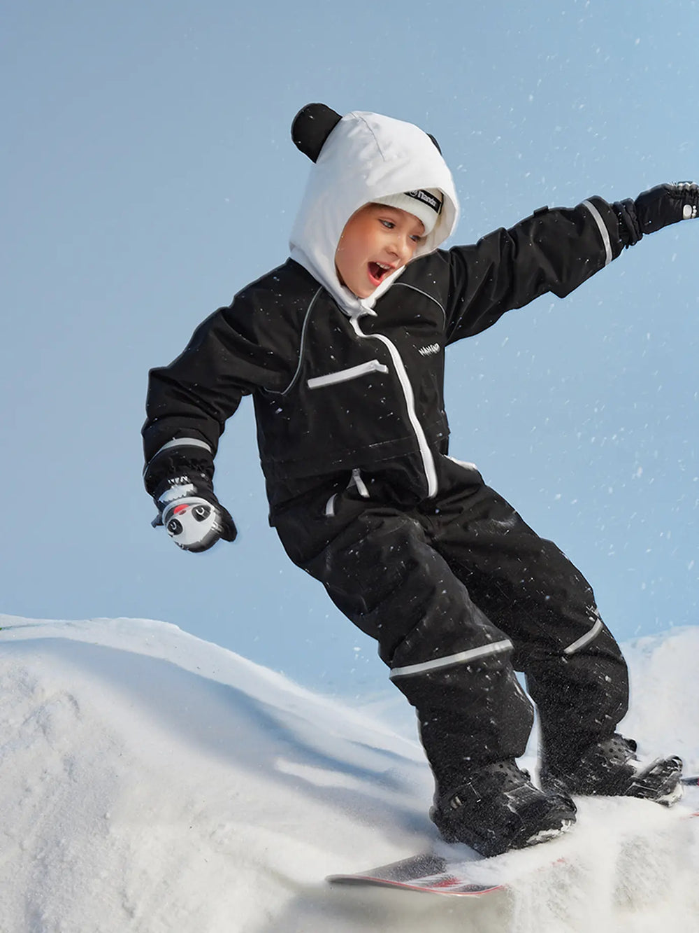 NANDN Kids Ski Waterproof Cartoon Gloves