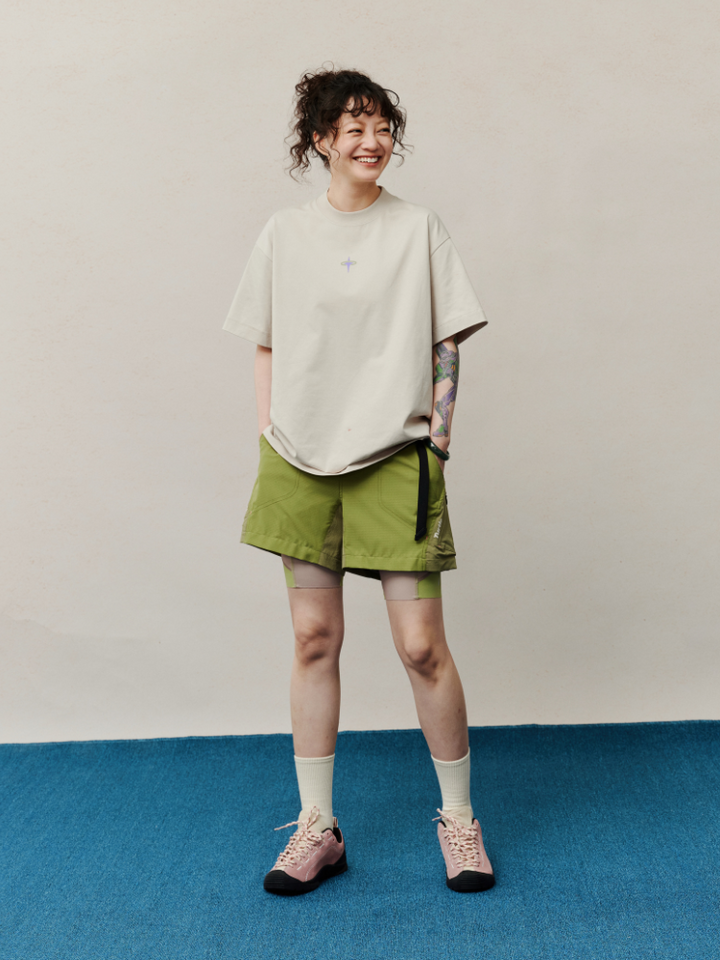 TurtleRabbit Jungle Green Shorts - Unisex - Snowears- shorts