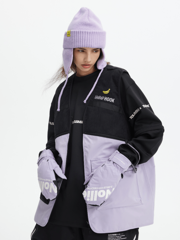 Tolasmik x Banana Hook Explorer Cargo Vest - Unisex Purple Tolasmik | Snowears.com