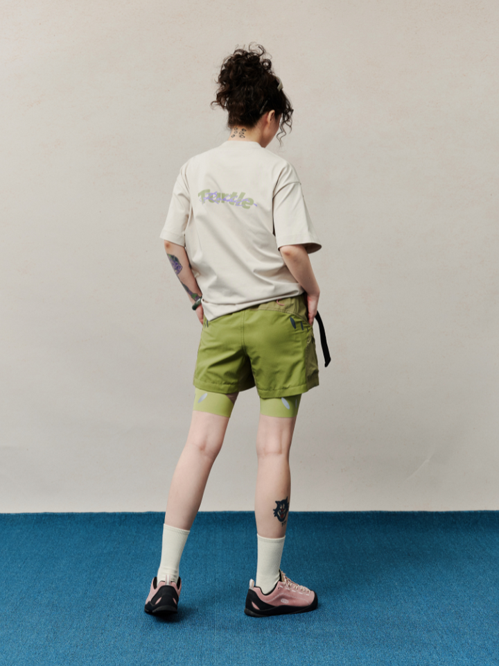 TurtleRabbit Jungle Green Shorts - Unisex - Snowears- shorts