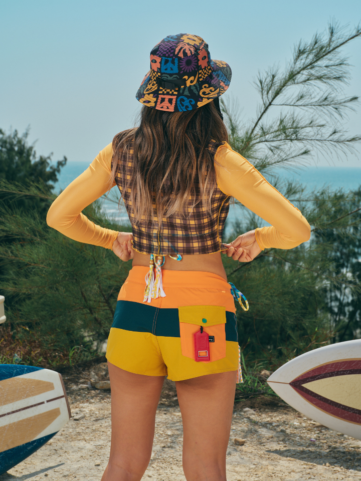 CHILLHANG Colorblock High-Waist Board Shorts - Women's - Snowears- shorts
