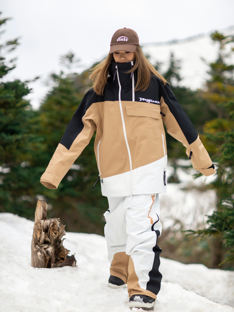 Drysnow Khaki Patchwork 3L Ski Pants - Unisex Drysnow | Snowears.com