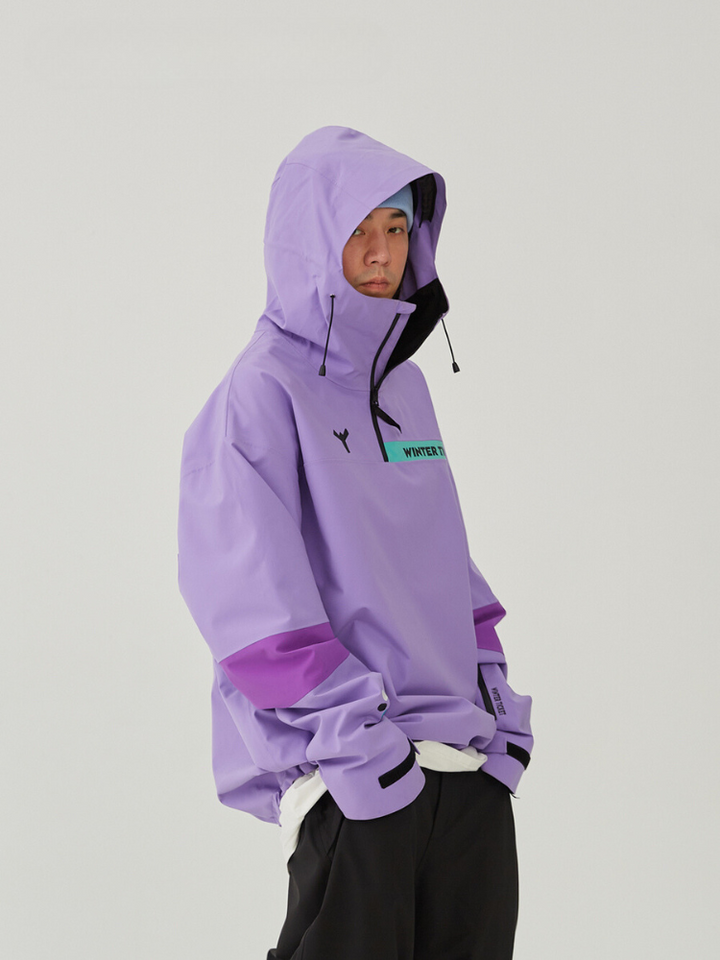 Winter Ticket Violet Oversized Snow Jacket - Unisex - Snowears- Ski/Snowboard Jackets