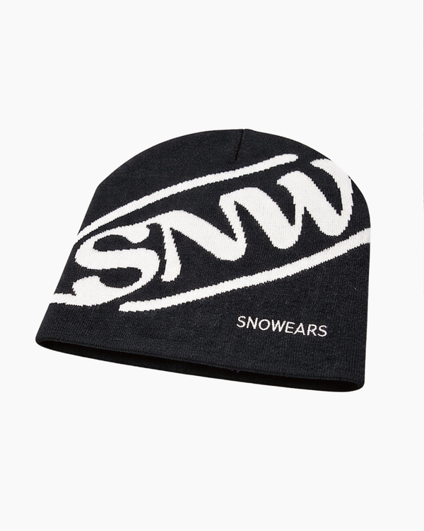 Snowears Yeti Knit Beanie – Unisex Logo Black Snowears | Snowears.com
