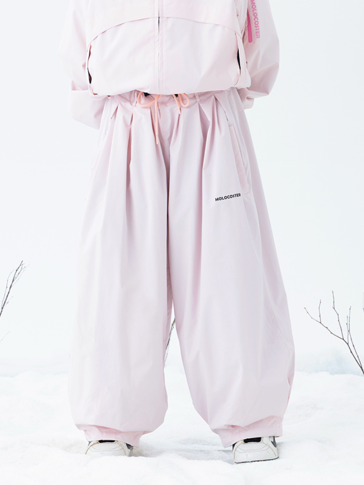 MOLOCOSTER バギー スキーフリースプルオーバー M Baggy Ski Pants | Oversized Snow Pants | Snowears