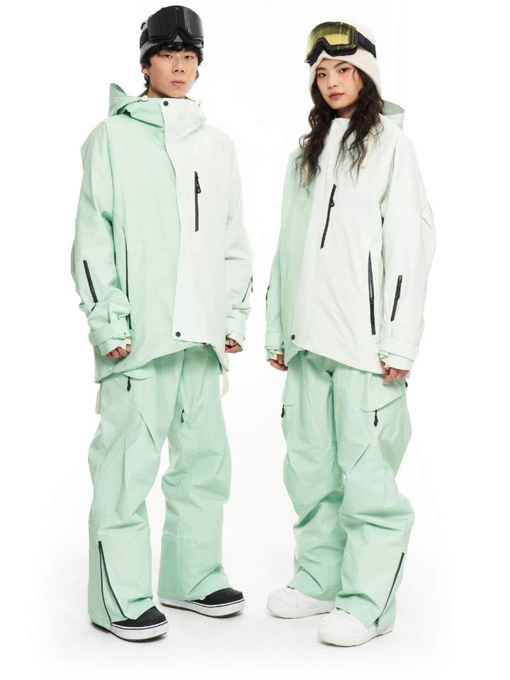 LITAN Gradient Color Mountain Snow Pants - US Only - Snowears- bib pants