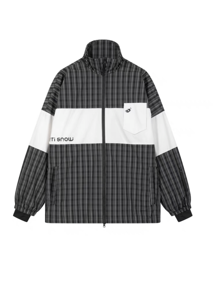 Yetisnow Chequered Black Jacket - Women's - Snowears- Womens snowboard/Ski Jackets