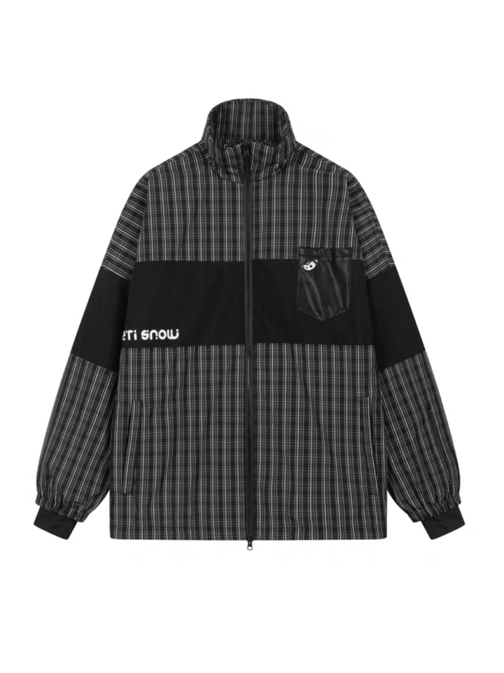 Yetisnow Chequered Black Jacket - Women's - Snowears- Womens snowboard/Ski Jackets