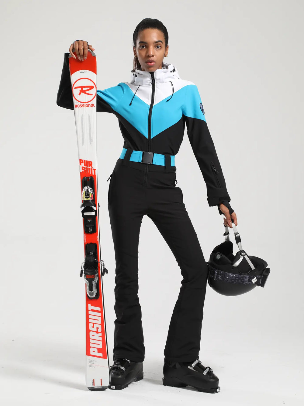 Gsou Snow Retro Belted Slim Ski Jumpsuit - Women's